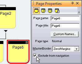 Select Exclude from Navigation