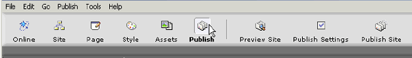 Select the Publish Icon from the Fusion Tool Bar